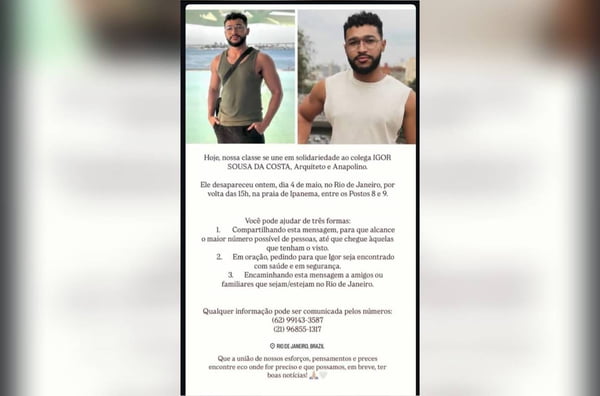 Amigos fazem vaquinha para buscas a arquiteto sumido após show de Gaga