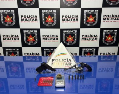 Armas, munições e drogas são apreendidas durante operação policial em Pirapora