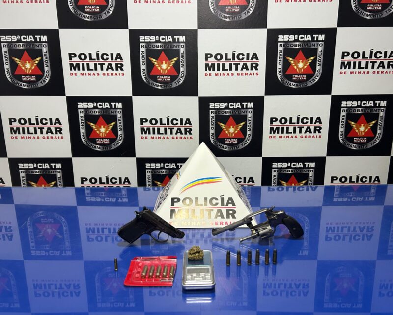 Armas, munições e drogas são apreendidas durante operação policial em Pirapora