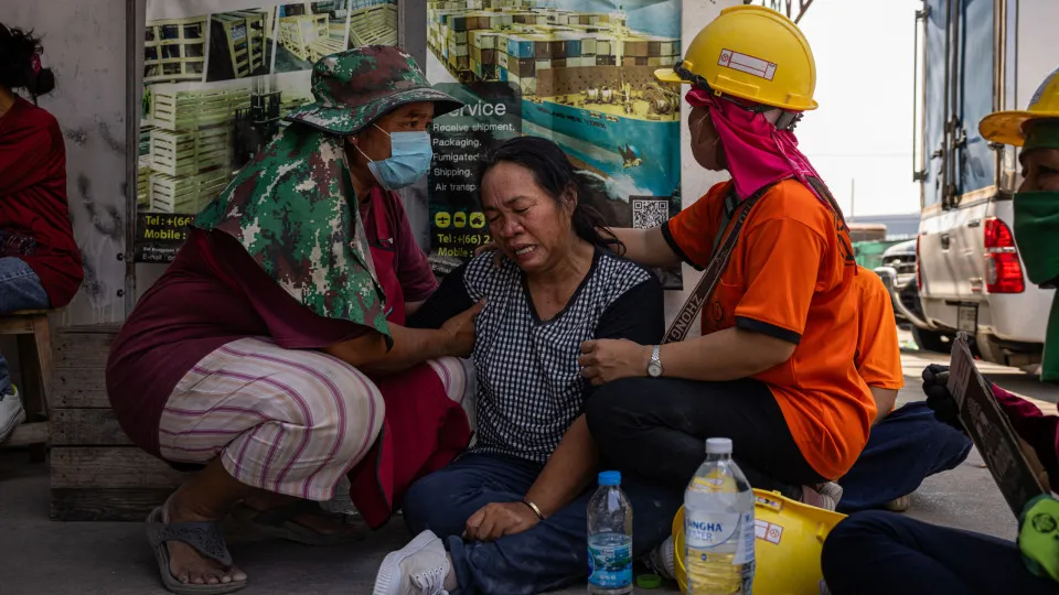 As imagens da destruição causada por terremoto em Myanmar e na Tailândia