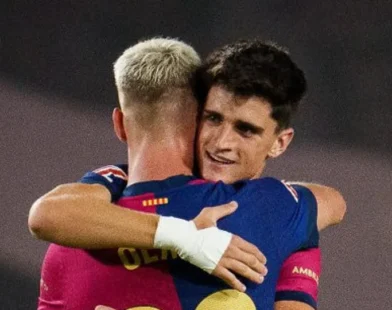 Barcelona ganha 'guerra' com La Liga por Dani Olmo e Pau Victor