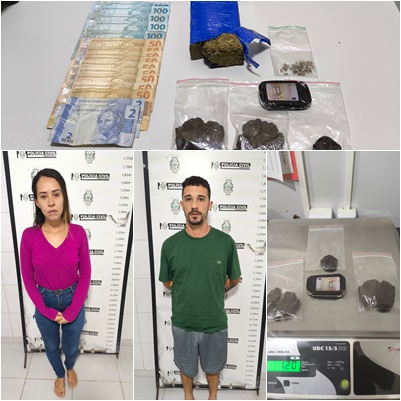 Casal é preso com drogas e dinheiro em Linhares, durante patrulhamento da PM no bairro Linhares-5
