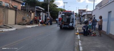 Colisão entre motos deixa dois feridos na Avenida dos Militares, em Montes Claros