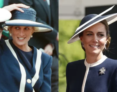 Kate Middleton homenageia princesa Diana com look usado nos anos 90