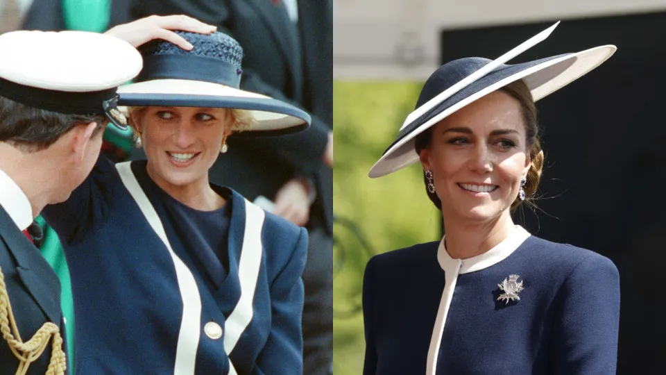 Kate Middleton homenageia princesa Diana com look usado nos anos 90