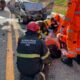 Motorista e passageiro ficam gravemente feridos em acidente na BR-494, em Oliveira
