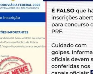 PRF alerta sobre fake news envolvendo falso concurso público