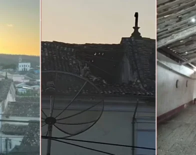 Parte de teto de igreja tombada pelo Iphan desaba na BA