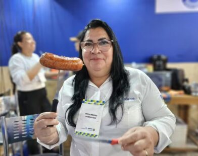 Piscicultora apresenta linguiça de peixe na Rondônia Rural Show