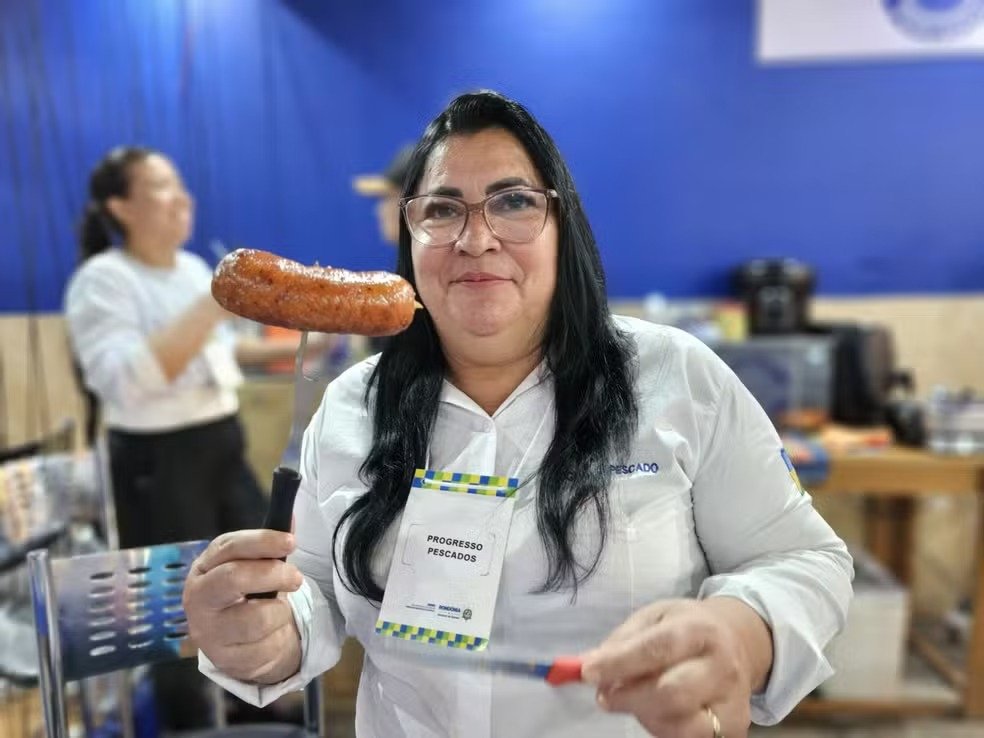 Piscicultora apresenta linguiça de peixe na Rondônia Rural Show
