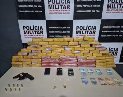 Trio é preso com 86 barras de maconha que seriam vendidas durante festa em Janaúba