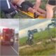 VÍDEO - Moto para em posição inusitada após acidente em Linhares
