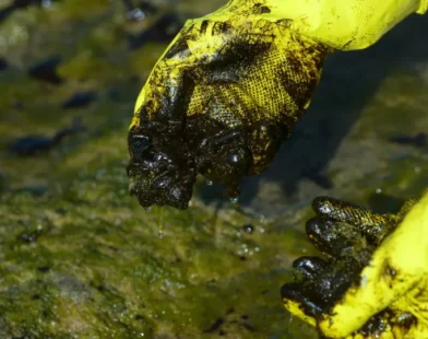 Vazamento de óleo atinge Baía de Guanabara após incêndio em fábrica