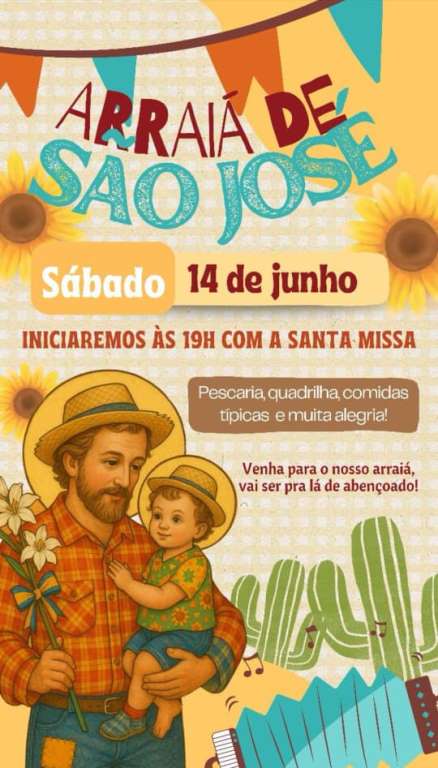 Arraiá de São José promete noite de fé e alegria no bairro São José, em Linhares