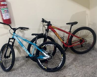 Bicicletas furtadas em loja do Centro de Linhares são recuperadas no mesmo dia