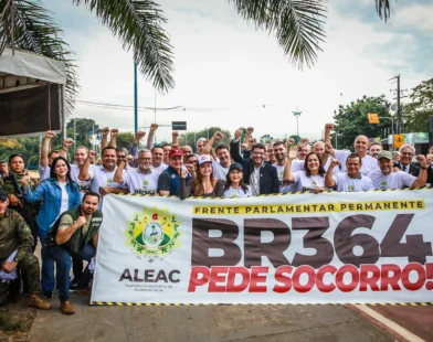 Caravana da Aleac parte em comboio até Cruzeiro do Sul para avaliar a BR-364 | ac24horas