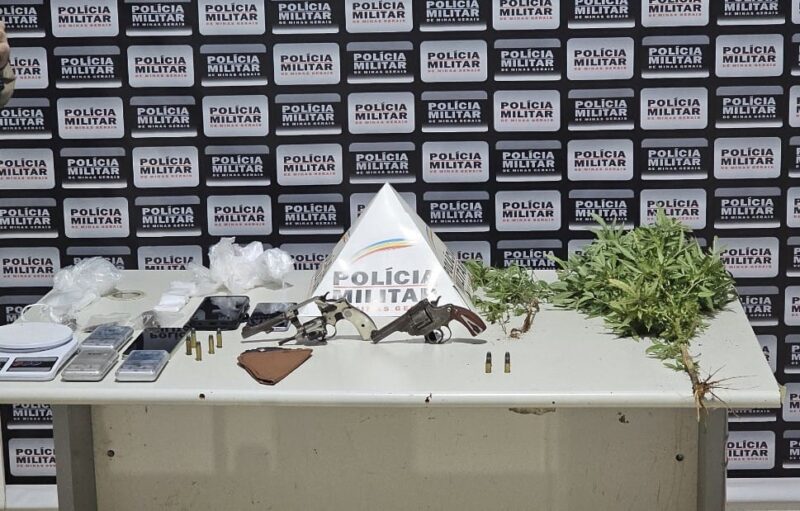 Dois homens são presos com armas, drogas e pés de maconha em Várzea da Palma