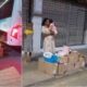 Família do interior de Linhares reclama que compras foram deixadas na rua por empresa de ônibus