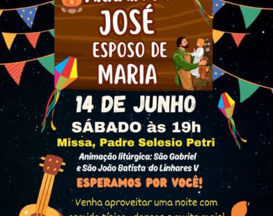 Festa junina "Arraiá do José, Esposo de Maria" anima a Paróquia Bom Pastor neste sábado (14)