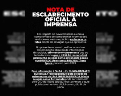 “Jamais mencionei a Nasa”, diz “astronauta” desmentida pela agência