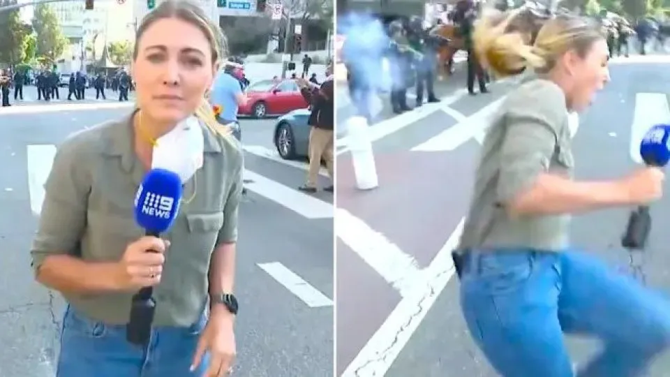 Jornalista é baleada ao vivo nos protestos de LA; vídeo