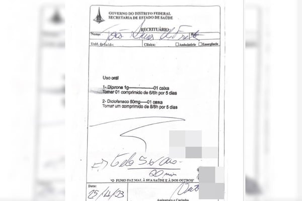 Jovem tem miocardite aguda após ser liberado com receita de dipirona