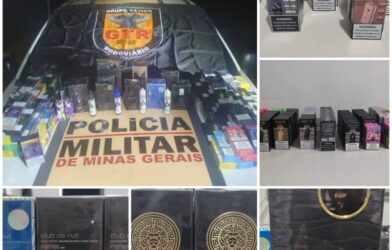 Motorista é preso com cigarros eletrônicos e perfumes importados sem nota fiscal na MGC-135, em Engenheiro Navarro