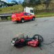 Mulher morre após acidente entre moto e caminhão na BR-494, em Oliveira