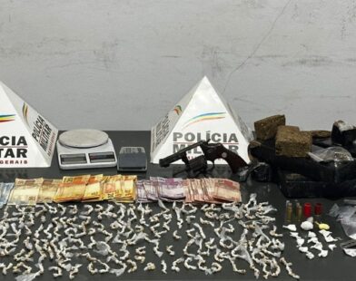 Operação da PM em Papagaios termina com morte de foragido, prisão e apreensão de drogas