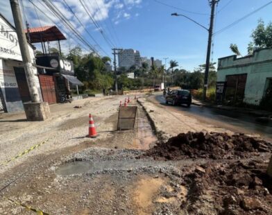 Ponte do bairro Niterói é interditada para manutenção do asfalto em Divinópolis