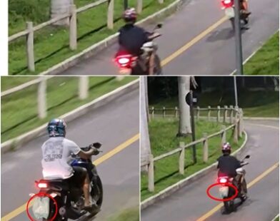VÍDEO - Motociclistas são flagrados circulando com placas cobertas na Linha Verde em Linhares