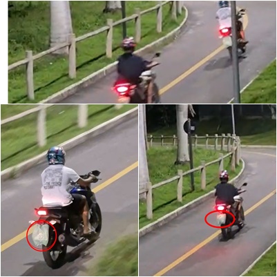 VÍDEO - Motociclistas são flagrados circulando com placas cobertas na Linha Verde em Linhares